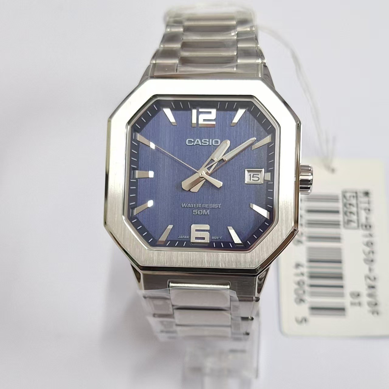 CASIO MTP‑B195 Series MTP-B195D-2A Blue Dial Analog 38 mm New Men’s Watch