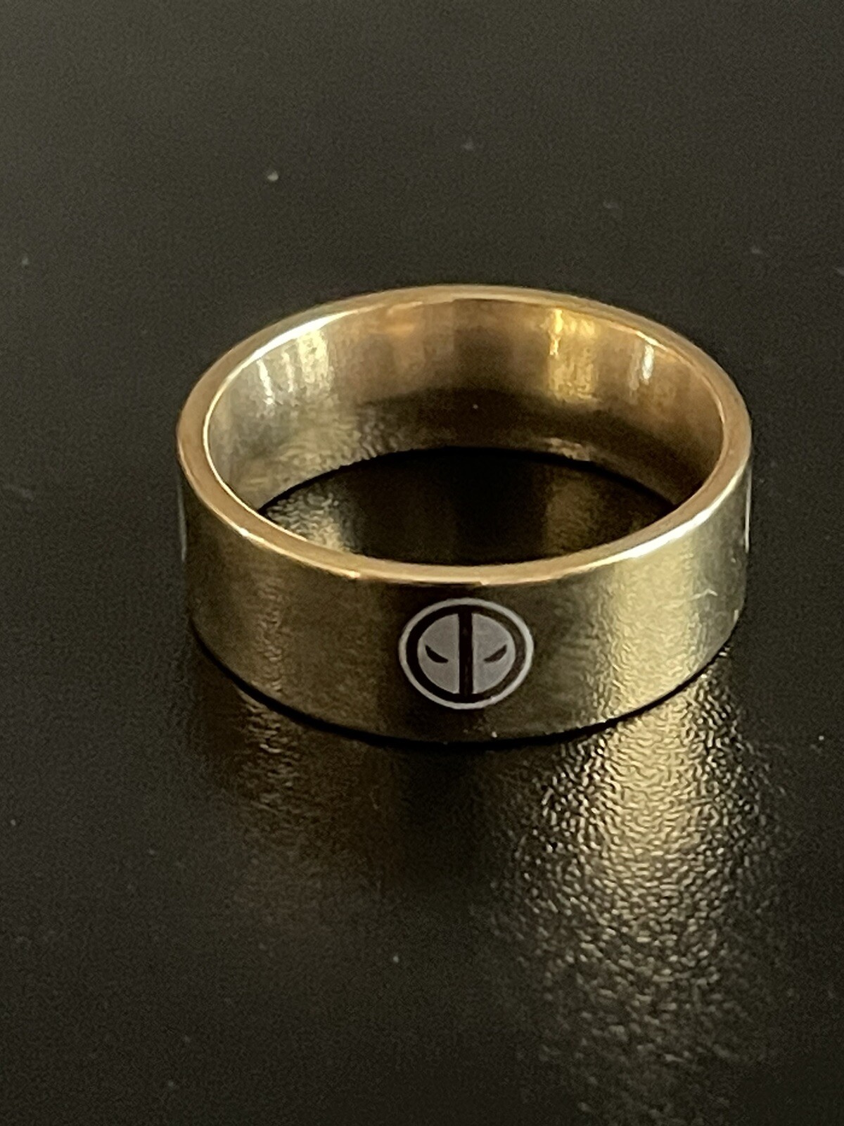 Black Silver Gold Color Deadpool Stainless Steel Ring Superhero Men Woman Band
