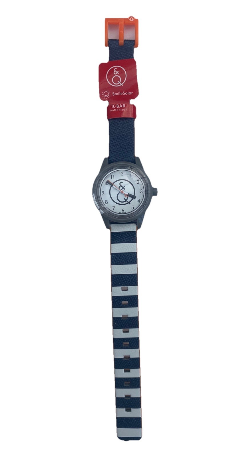 Citizen Q&Q Smile Solar Eco Friendly Watch Orange Grey Water Resist 10 BAR NEW