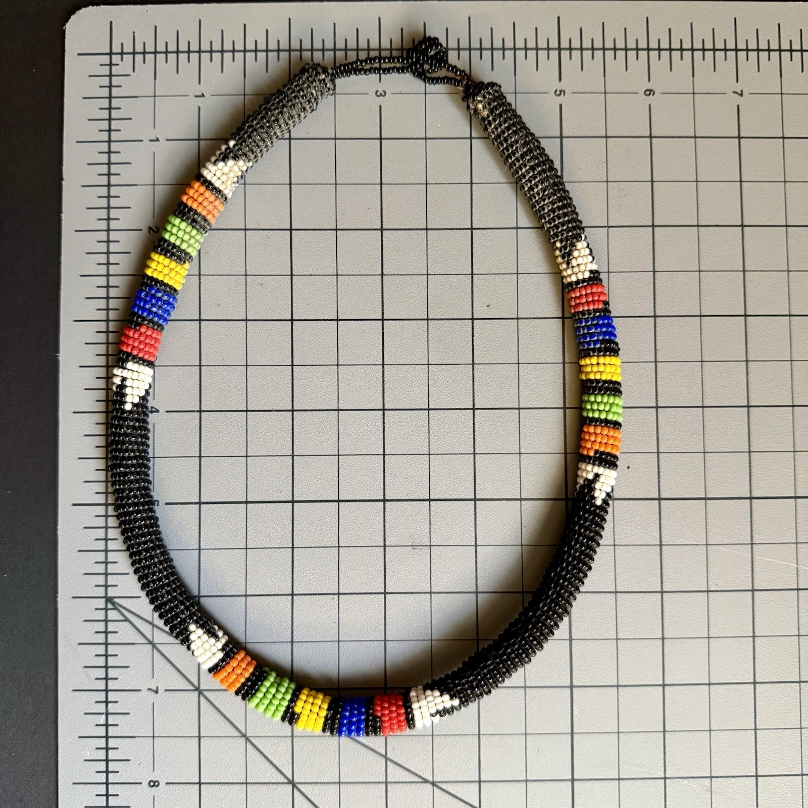 Vintage Handmade African Maasai Necklace • Global/ Ethnic Beaded Jewelry