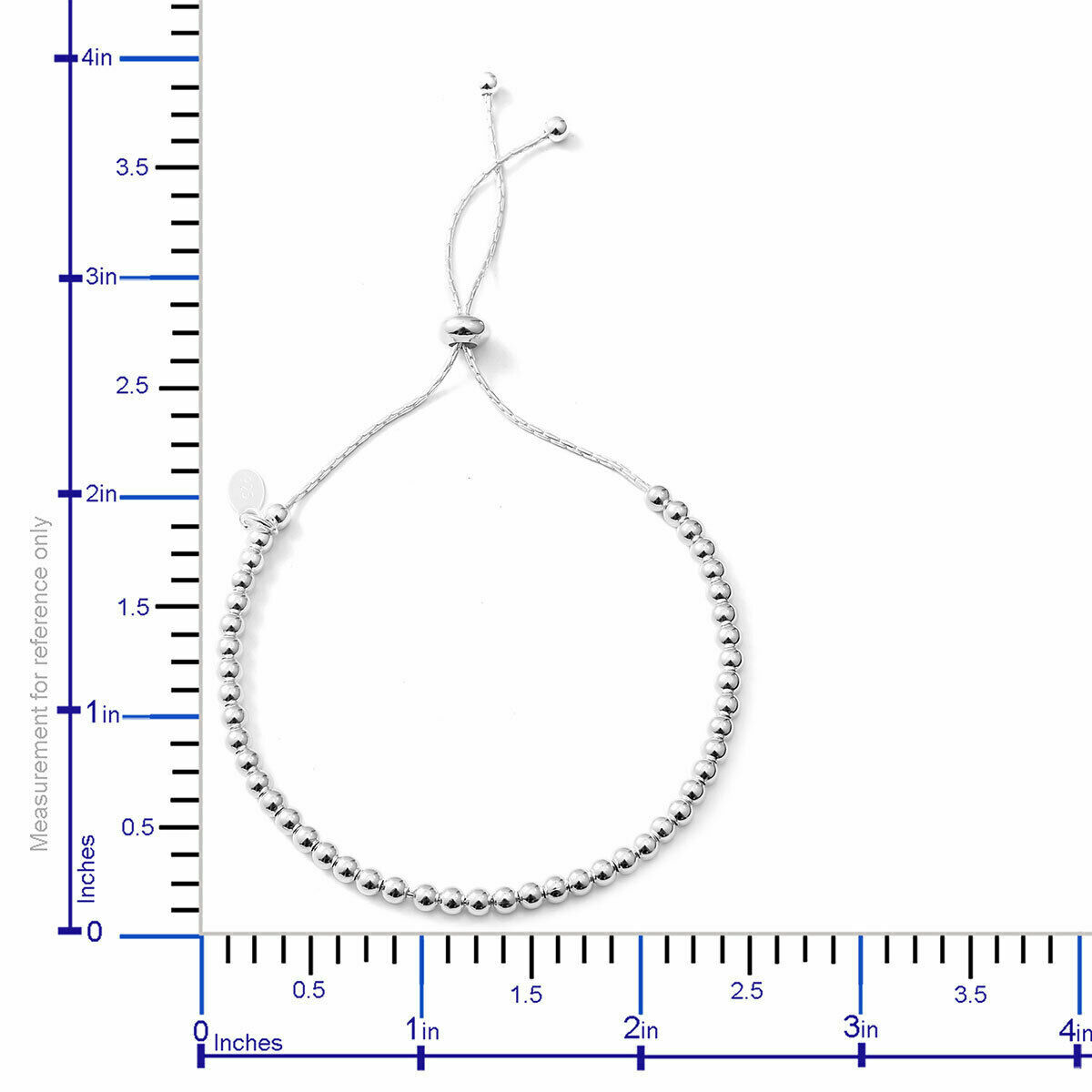 925 Sterling Silver Adjustable Bolo Bead Elegant Bracelet Jewelry Gift for Women