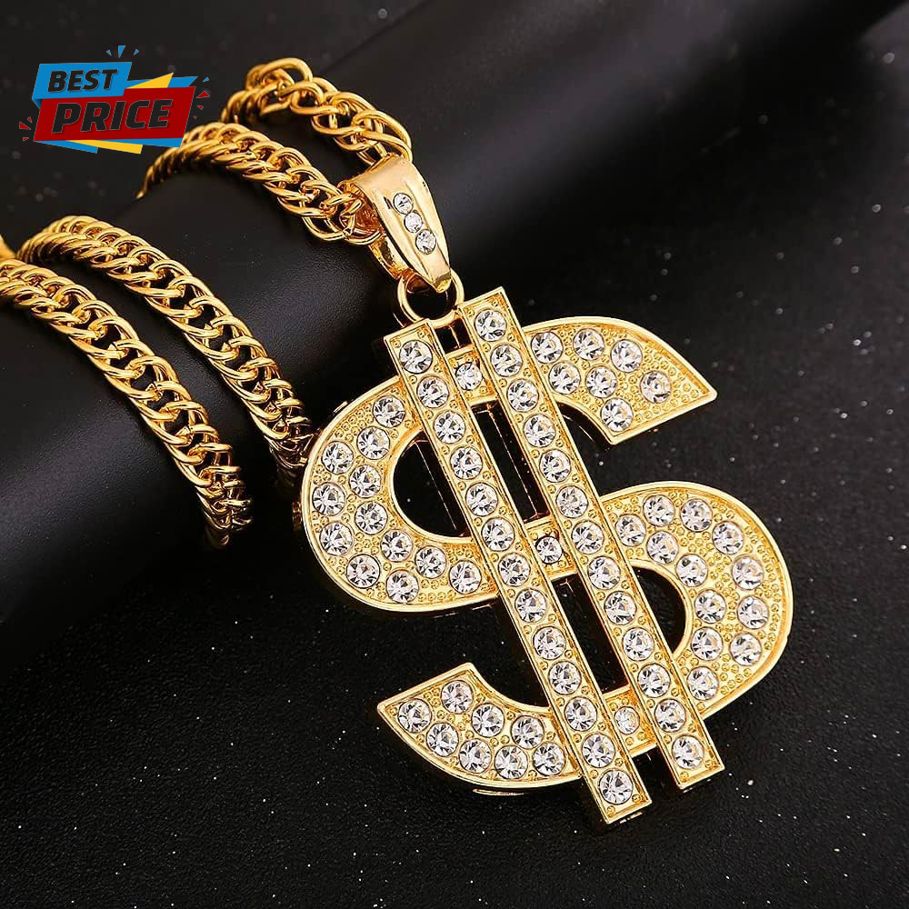 Gold Chain with Dollar Sign Pendant Necklace – Hip Hop Money Chain