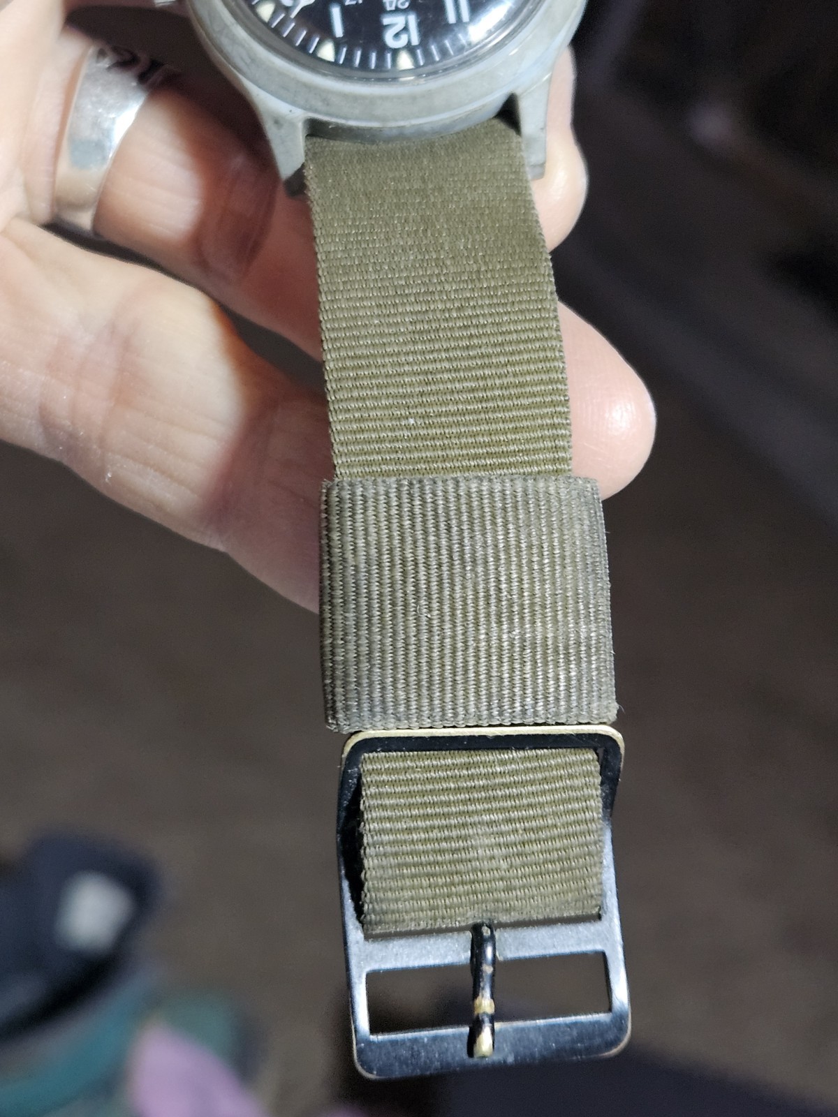 Vtg MAR 1970 Benrus Corp MIL-W-46374 Military Watch Vietnam War Orig Strap Works