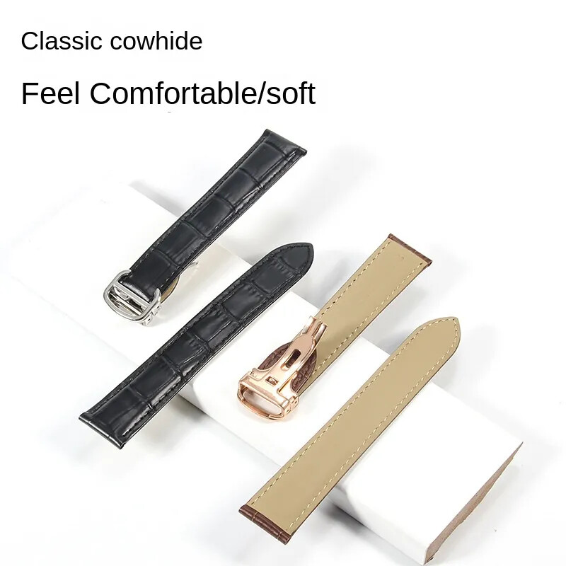Premium Genuine Leather Watch band Strap 16/17/18/20/22/23/25mm For Cartier Tank