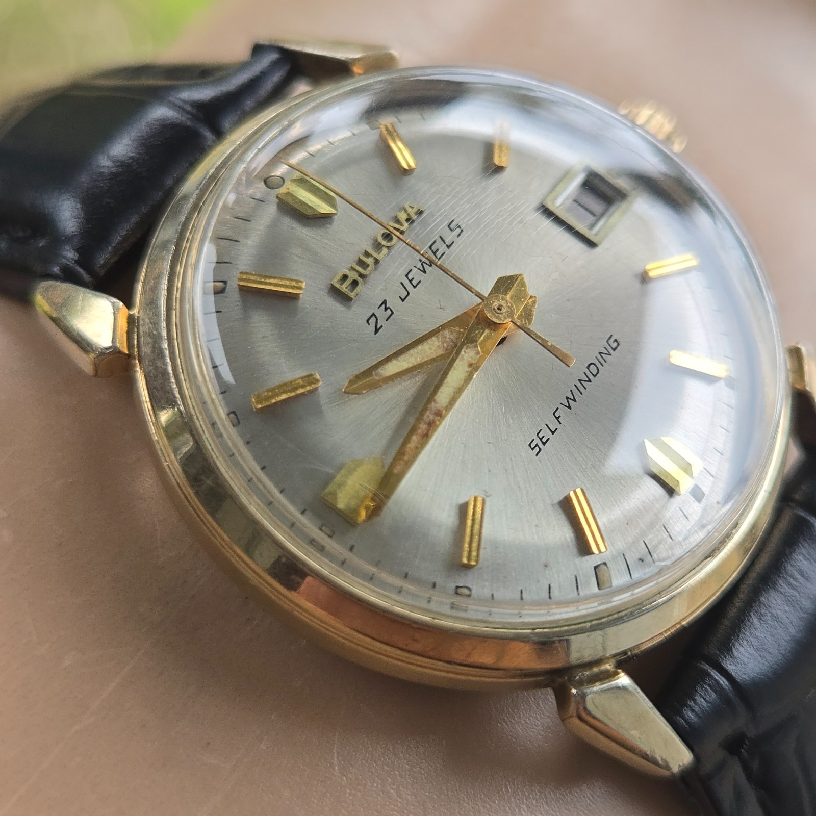 Vintage BULOVA Date King men’s automatic watch 10BPACD 23Jewels 10K RGP 1968