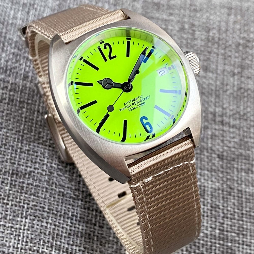 Diver Military Watches 36mm Full Lume Lady Watch Auto NH35A Dome Sapphire Glass