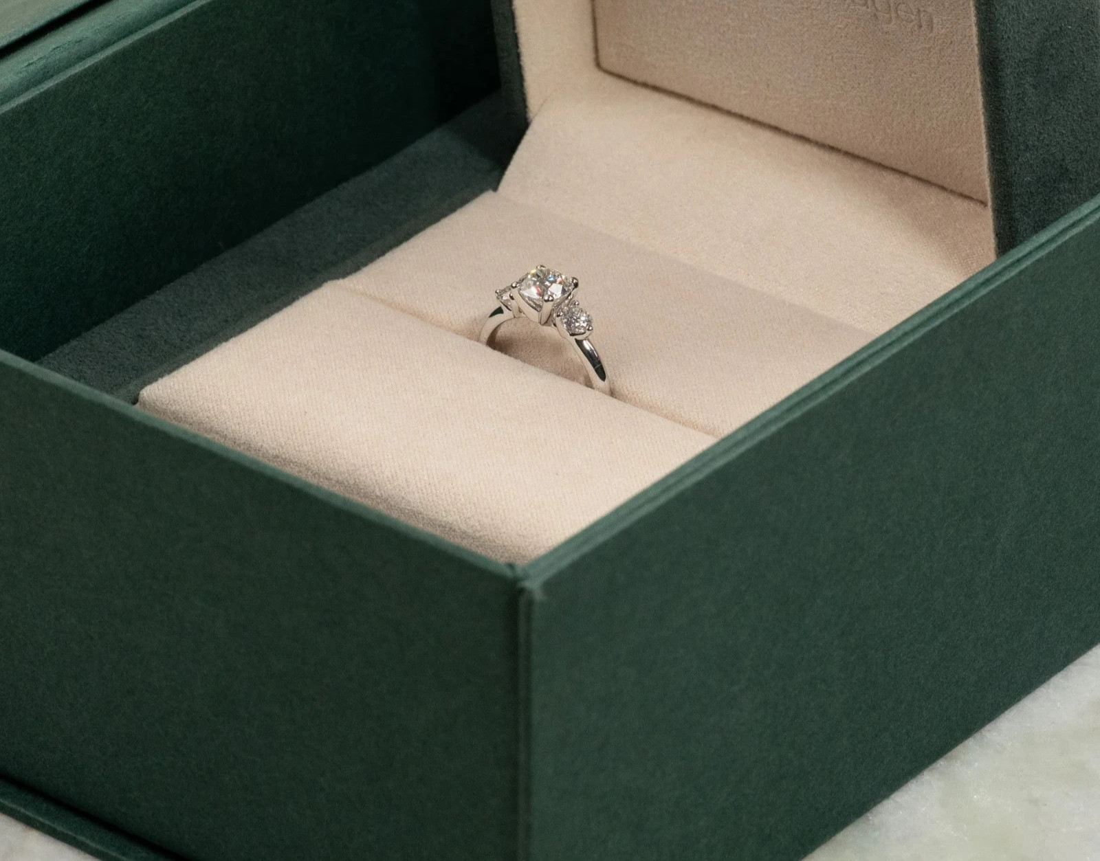 2Ct Round Lab Grown Diamond Ring 18K White Gold Classic Luxury Engagement Ring