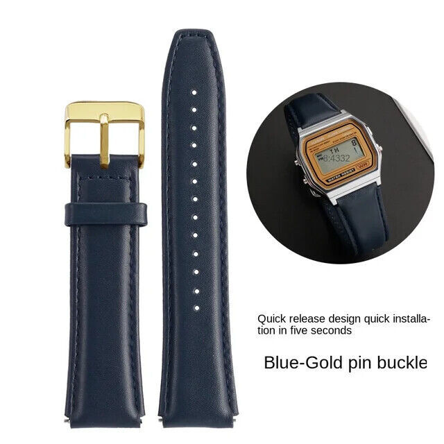 18mm Leather Watch Band Strap For Casio AE1200 A158W A168 AE-1200WHD Bracelet