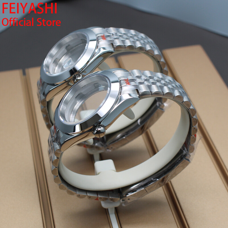 36mm/39mm Watch Case Jubilee Bracelet Sapphire Crystal For nh35 nh34 NH38 nh72