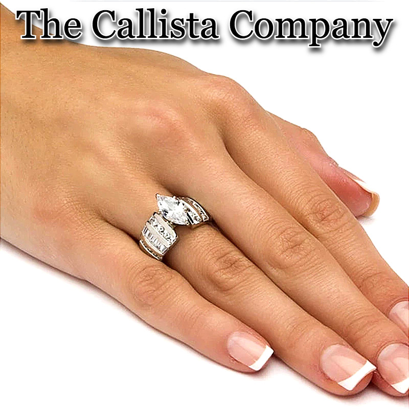 LAB-CREATED 1.62 CT MARQUISE CUT CLEAR 3A+CZ S925 STERLING SILVER RG SZ 6,7,8,9