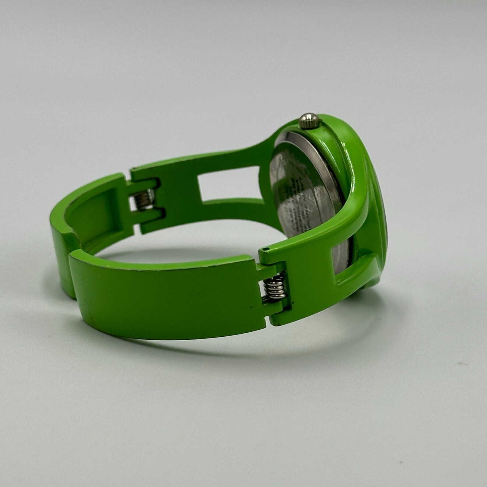 Varsales Watch Women Green White Dial Rhinestone Accents Cuff Band New Battery
