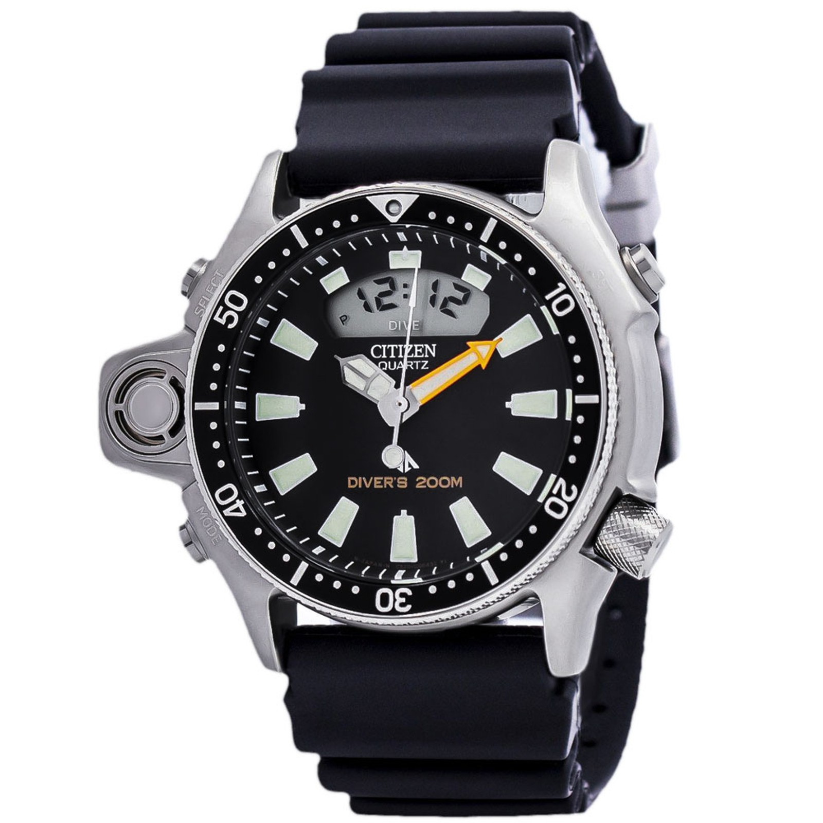 Citizen Black Mens Analogue-Digital Watch Promaster Aqualand JP2000-08E