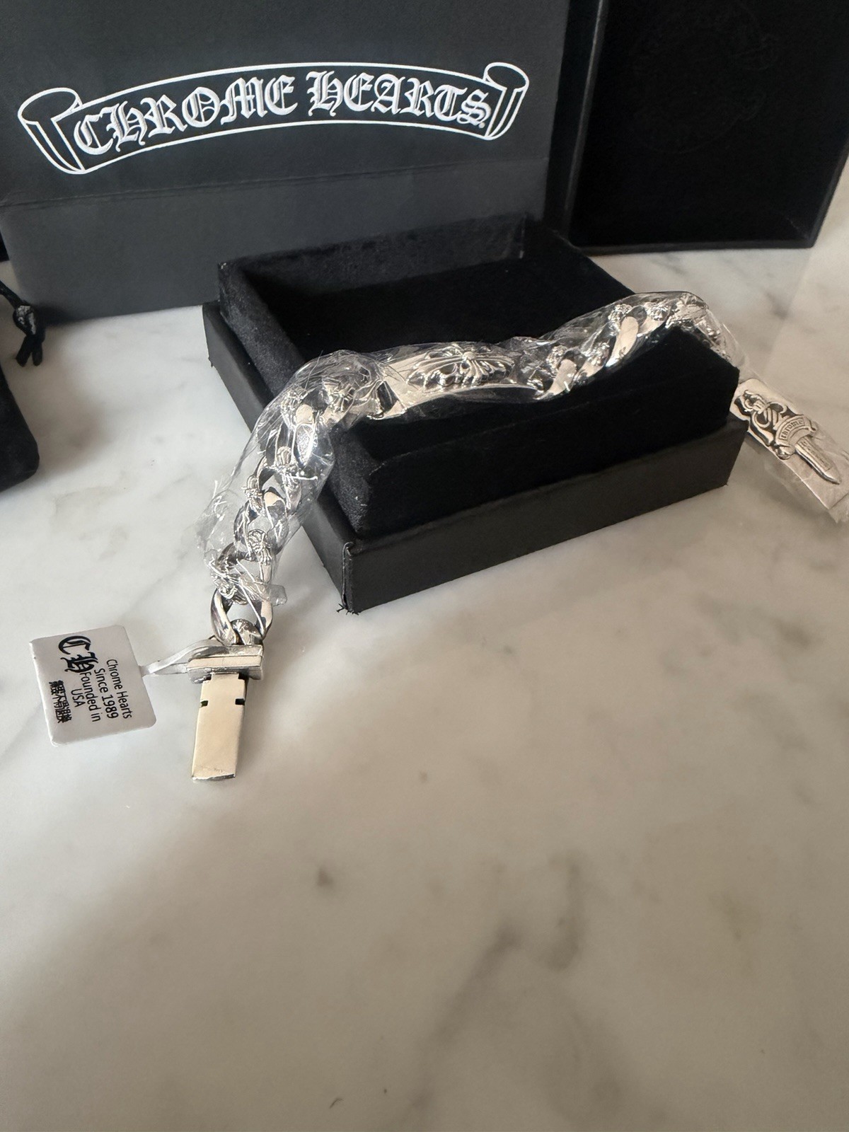 Silver Bracelet 925 Authentic 45 Grams 8 Inches Long 10mm Wide New