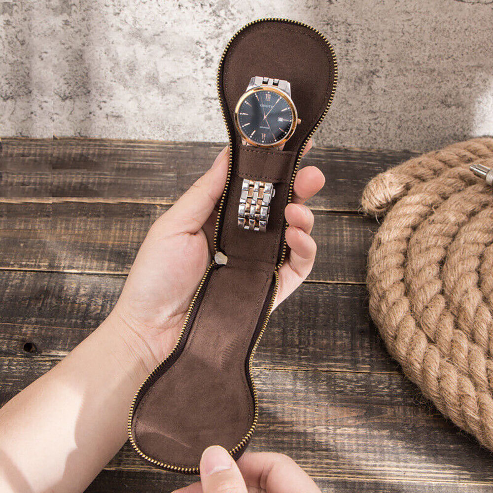 Watch Roll Travel Case Portable Leather Display Watch Jewelry Storage box NEW#