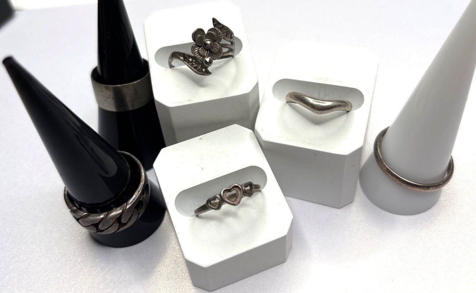 6 Vintage Sterling Silver Rings | Marked 925 | Sizes 6-13 | Restore, Resell