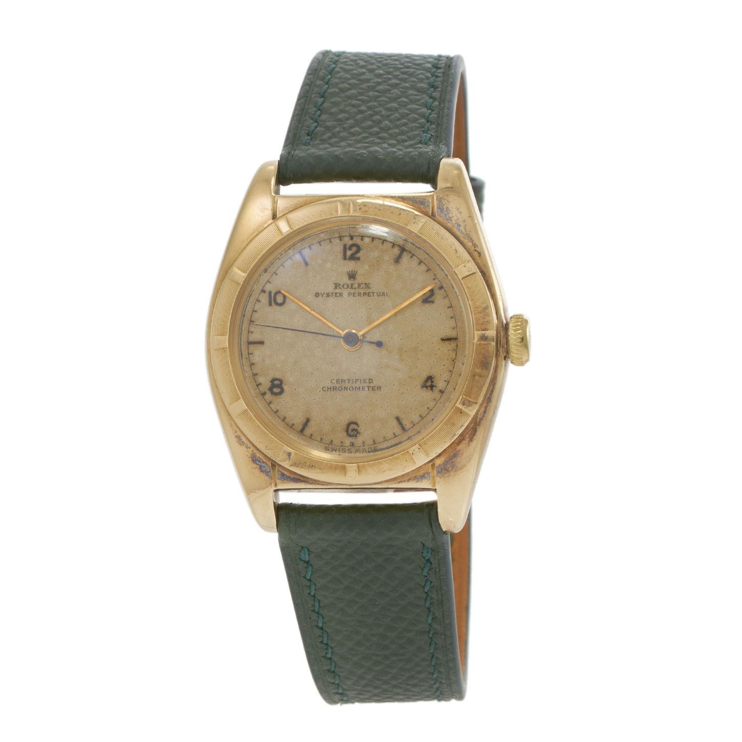 Vintage 1949 Rolex Oyster Perpetual Chronometer Ref. 5011 18KT Gold “Bubbleback”