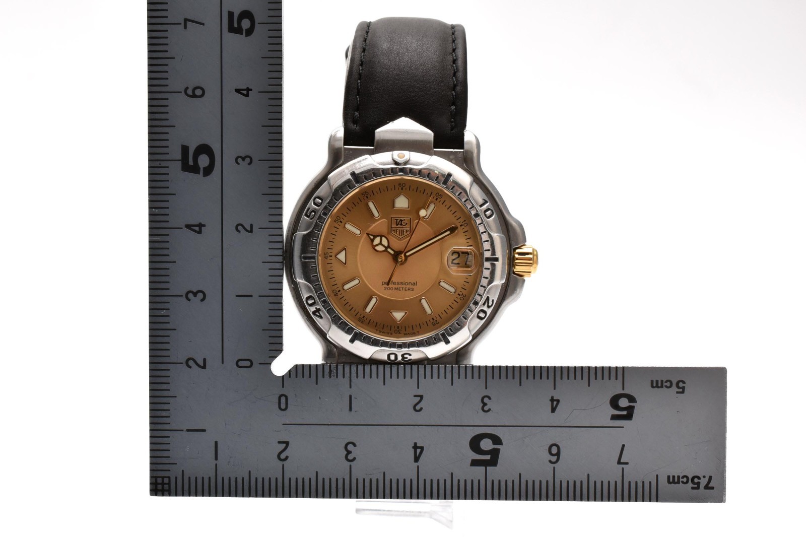 [ N MINT ] TAG Heuer 6000 WH1253-K1 200m Champagne Gold Dial Silver Unisex Watch