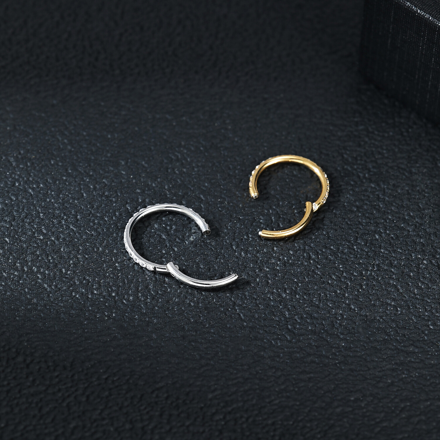 1 Pc Stainless Steel Nose Ring CZ Cartilage Tragus Helix Earring Septum Piercing