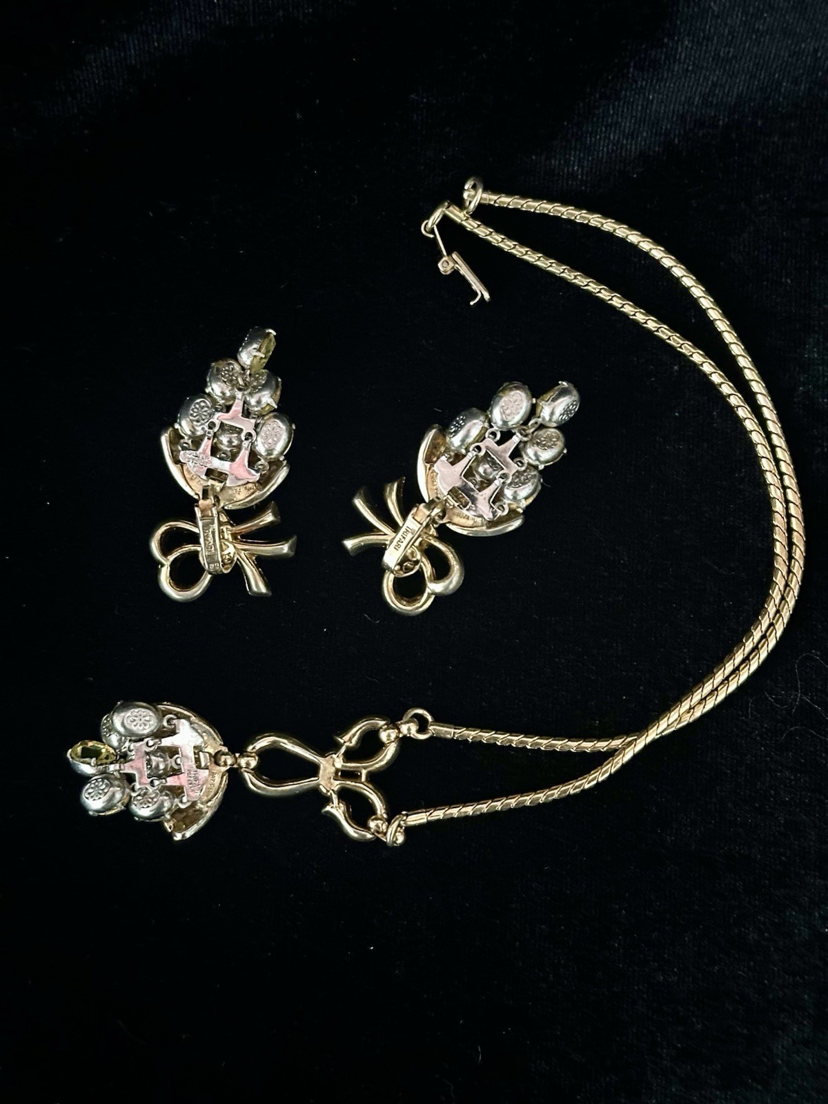 TRIFARI “Grapes” Set 1950 Jonquil Trifanium Alfred Philippe PAT PEND w/Box
