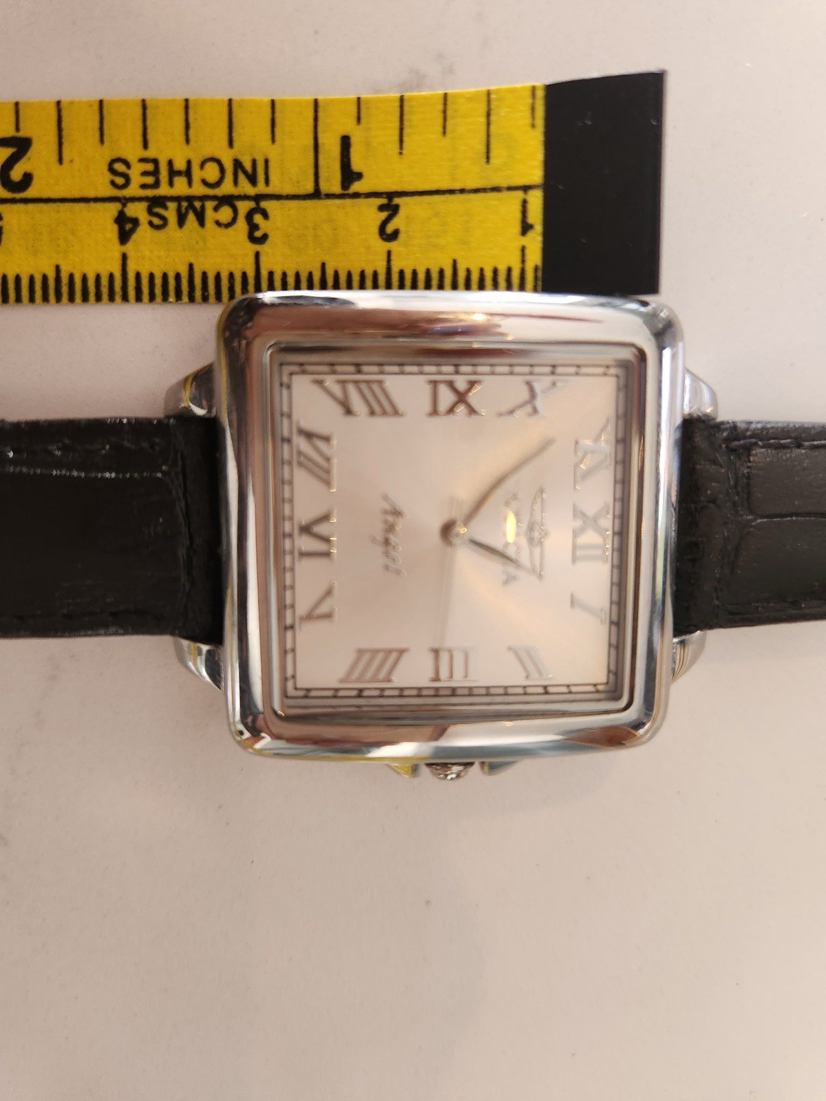 Womens INVICTA Angel 15221 Stainless Steel Square Watch Leather Needs Movement