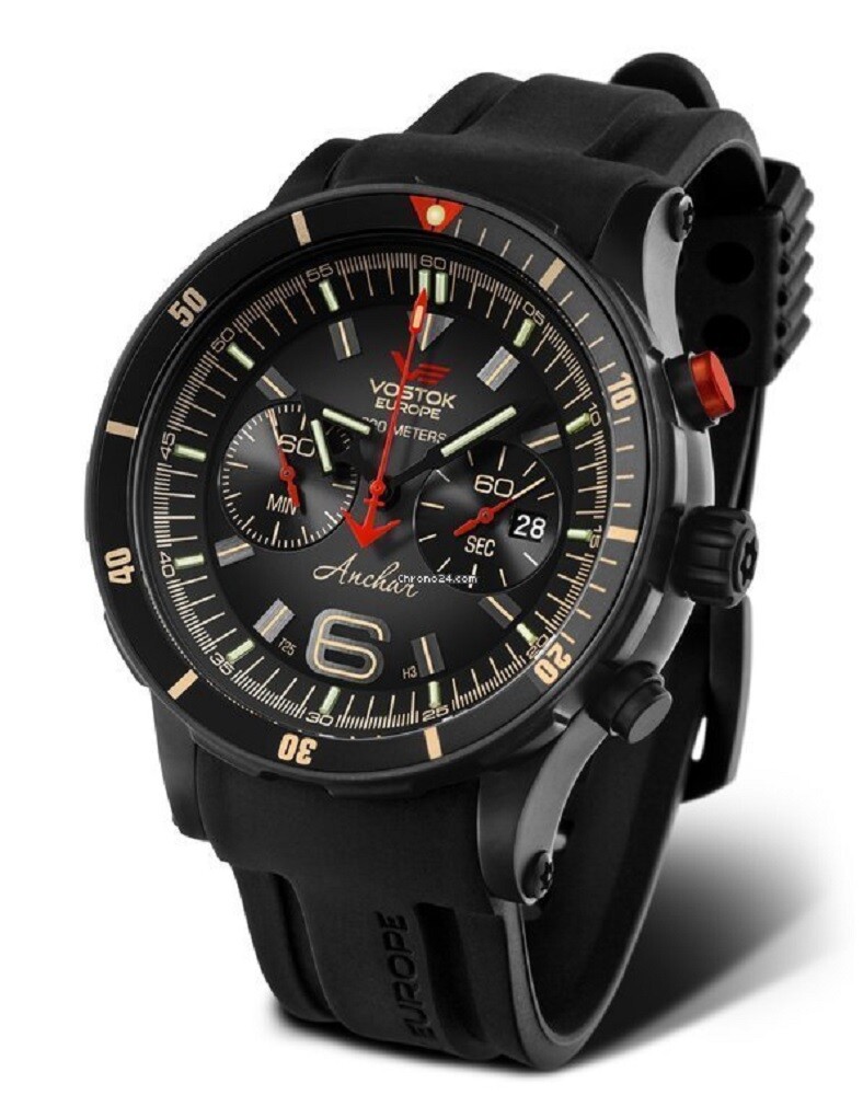 Vostok Europe Anchar Dive Watch Men’s Watch Black Red 6S21/510C582