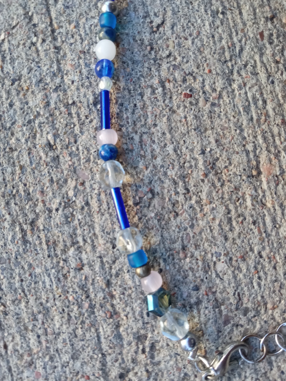 Blue Crystal Beaded Necklace