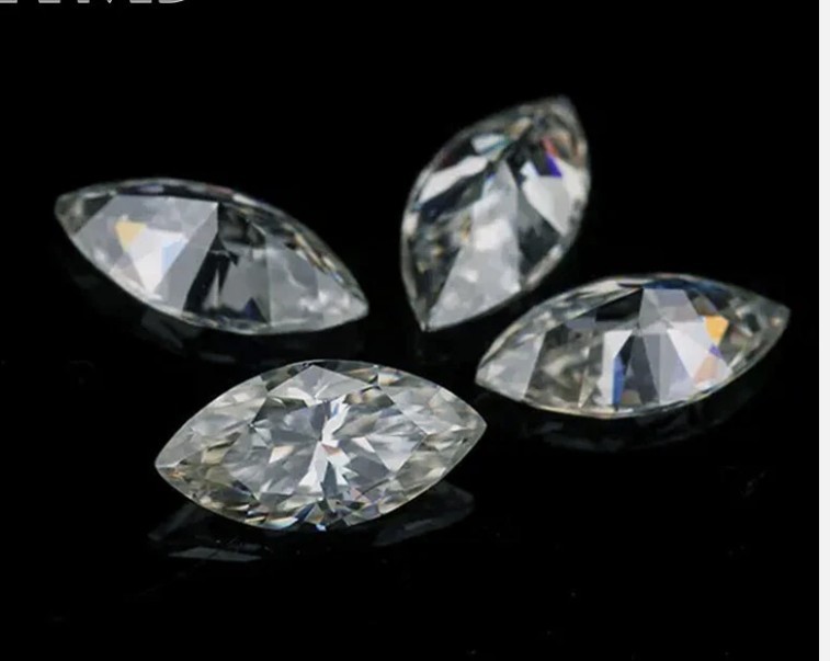 IF Clarity Loose CVD Diamond Marquise D Color 4 Pcs Lot 2.5 x 4 mm Certified