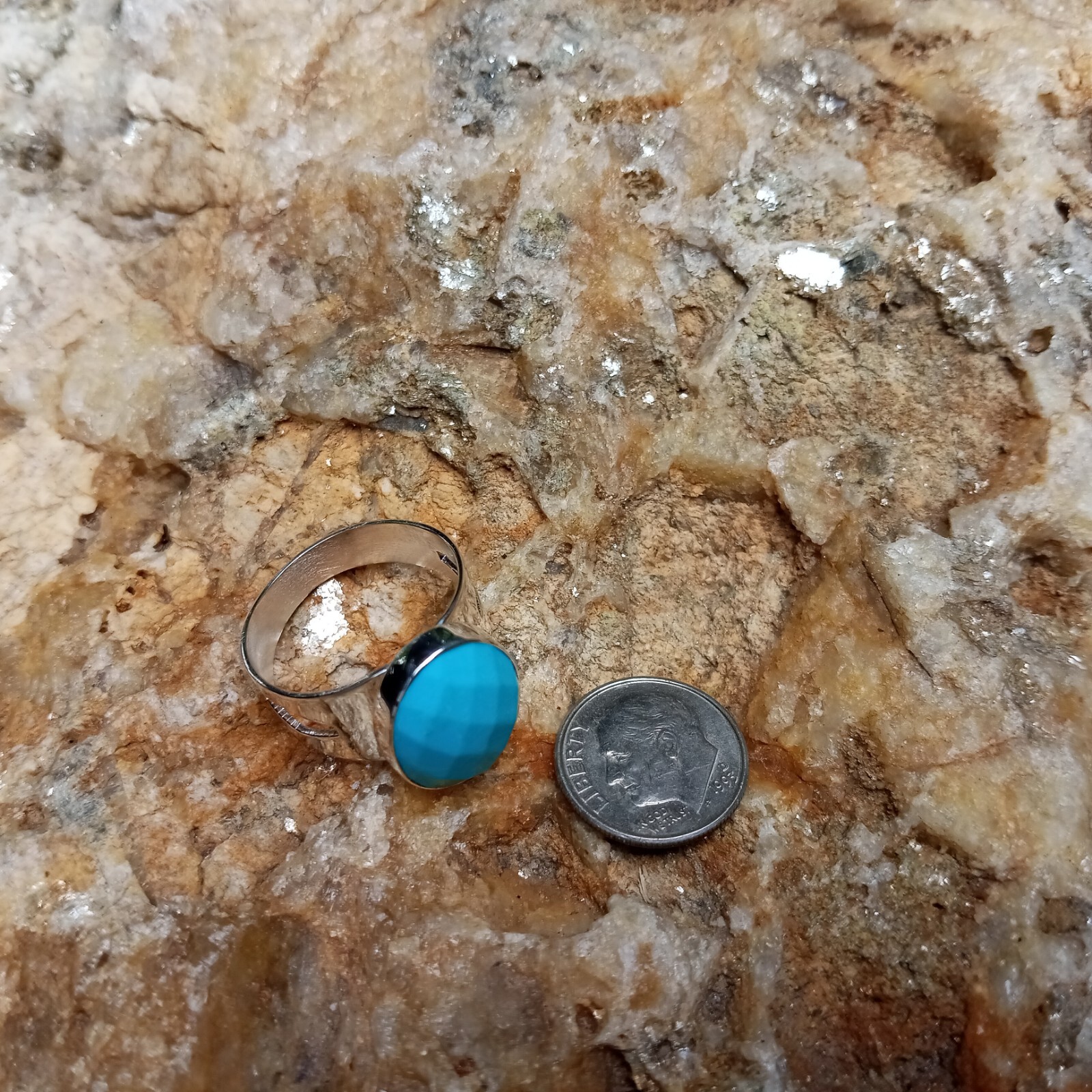 Mens Mine Finds by Jay King DTR Sterling Silver Turquoise Ring Size 10