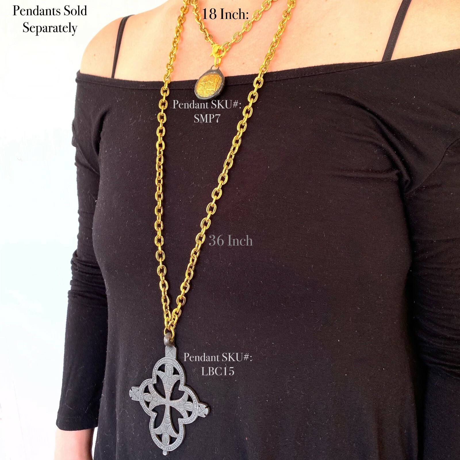 Brass Plated Gold Colored Heavy Duty Chain Necklace (FC51)