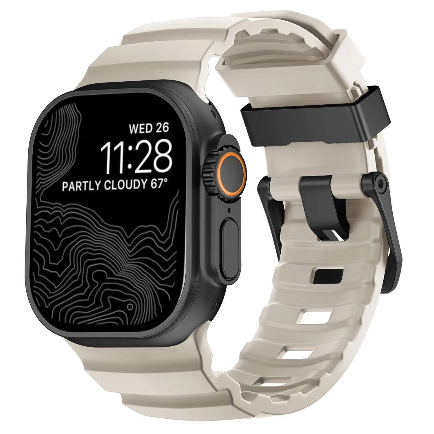 Trail Silicone Band for Apple Watch Ultra 3 2 49mm Strap 46/45/44mm S 1-11 Sport