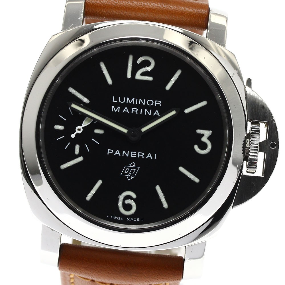 PANERAI Luminor Marina PAM00005 black Dial Hand Winding Men’s Watch_878217
