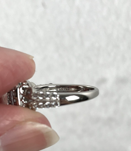 Fuzion Creations Sterling Silver 925 CZ Custer Ring Size 6 Signed FC Vietnam