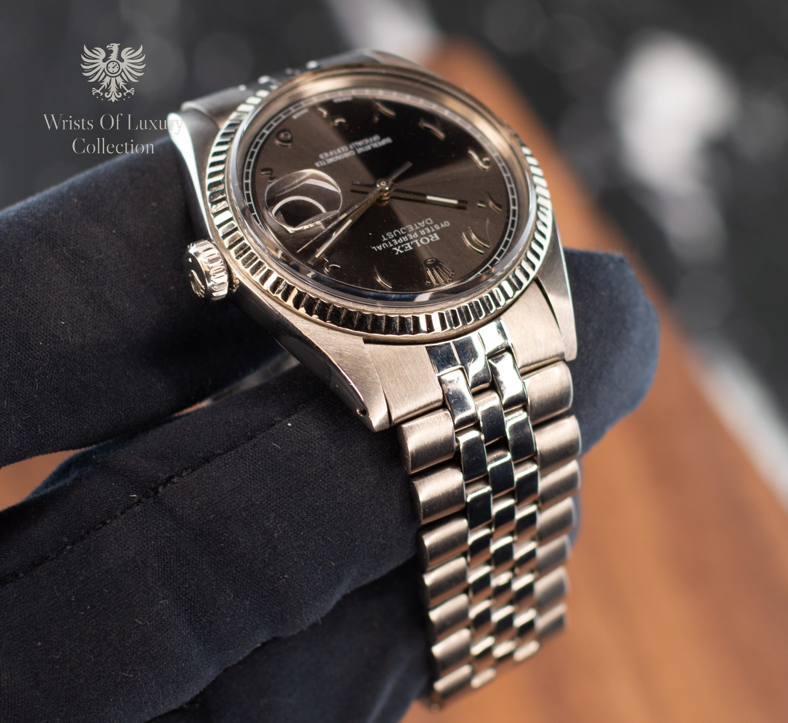 Rolex Datejust 1601 AM Gray Sunburst w/ Arabic Numerals 36mm Automatic Jubilee