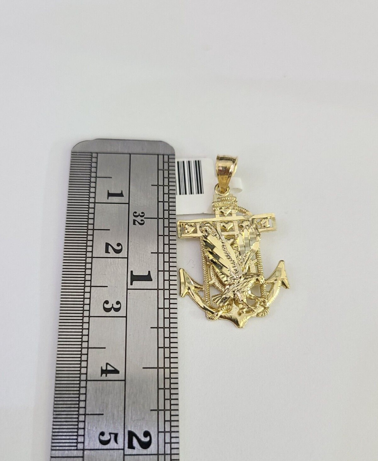 Real 10kt Eagle Anchor Pendant Charm Yellow Gold 10Kt Genuine