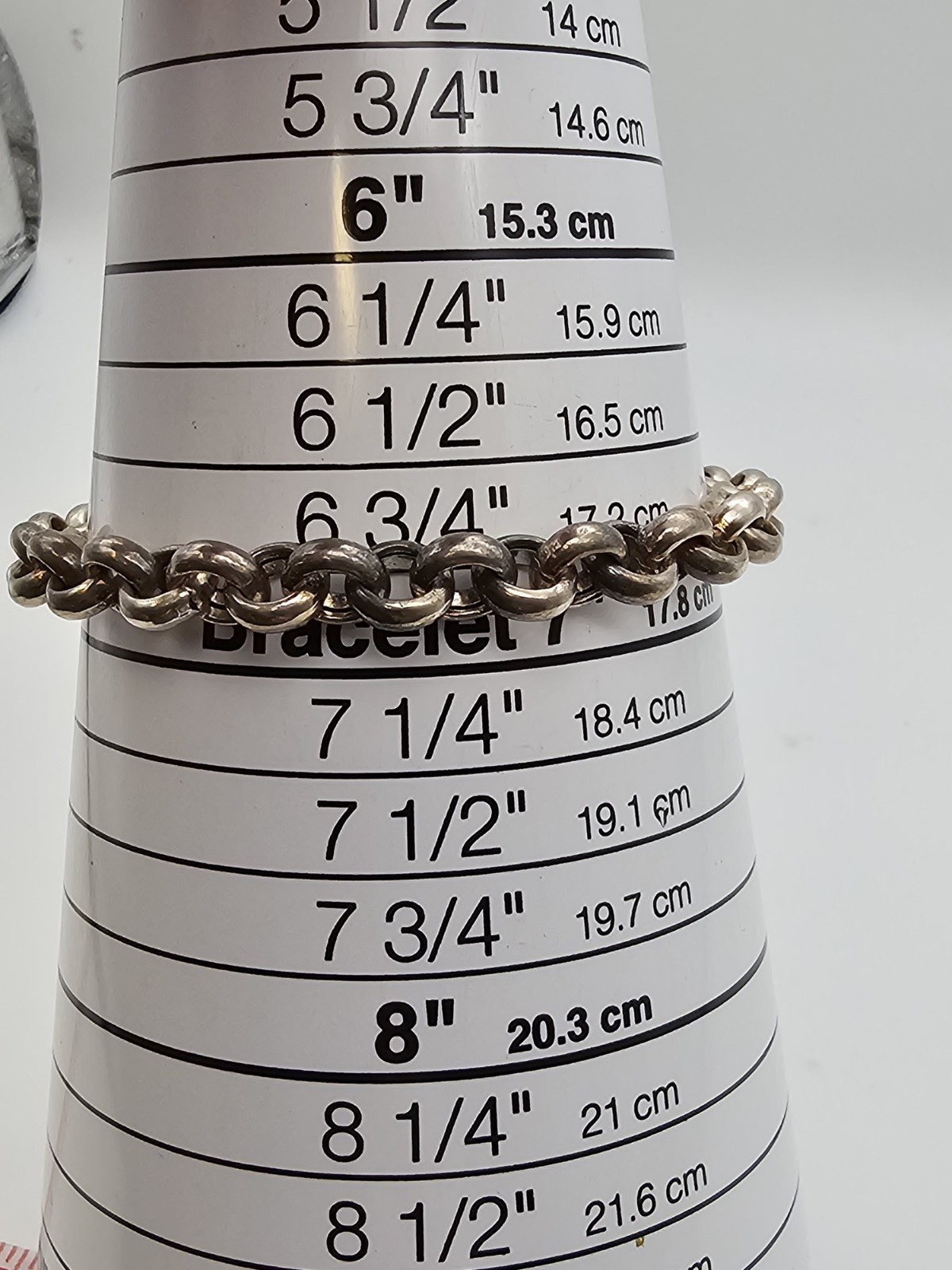 Vintage Italy 925 Sterling Silver Heavy Rolo Link Chain Bracelet – 13.94g