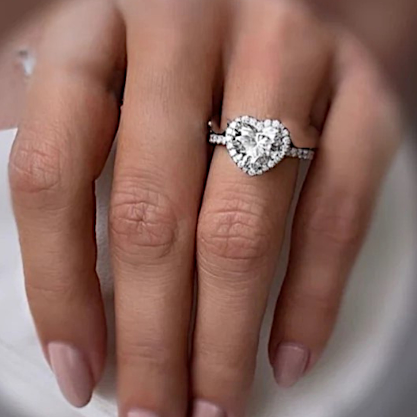 Heart Cut 18K White Gold Diamond Engagement Ring IGI Certified Lab Grown 3.25 Ct