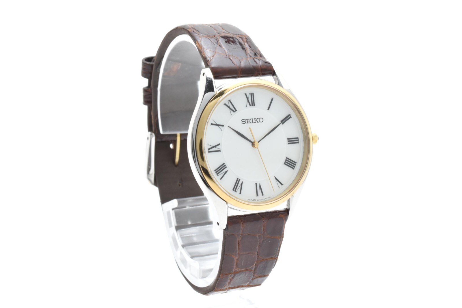 ▶️ SEIKO Dolce 8J41-0AJ0 SACM150 Quartz Shell Round Men’s Watch JAPAN