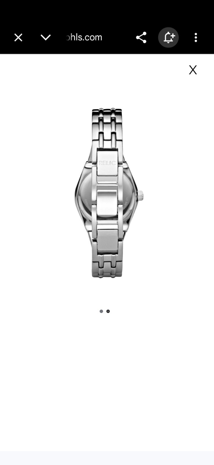 Relic By Fossil Queen’s Court Watch All Stainless Steel ZR11787 26mm Womens