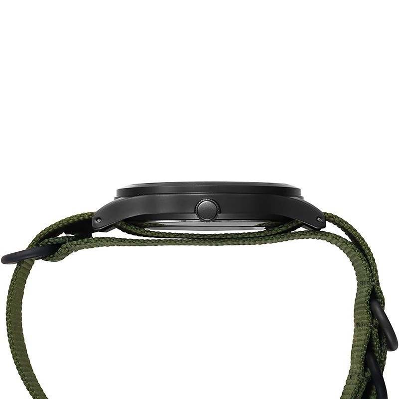 Durable Field Watch Easy Read Dial 24H Display Nylon Strap Quartz Movement