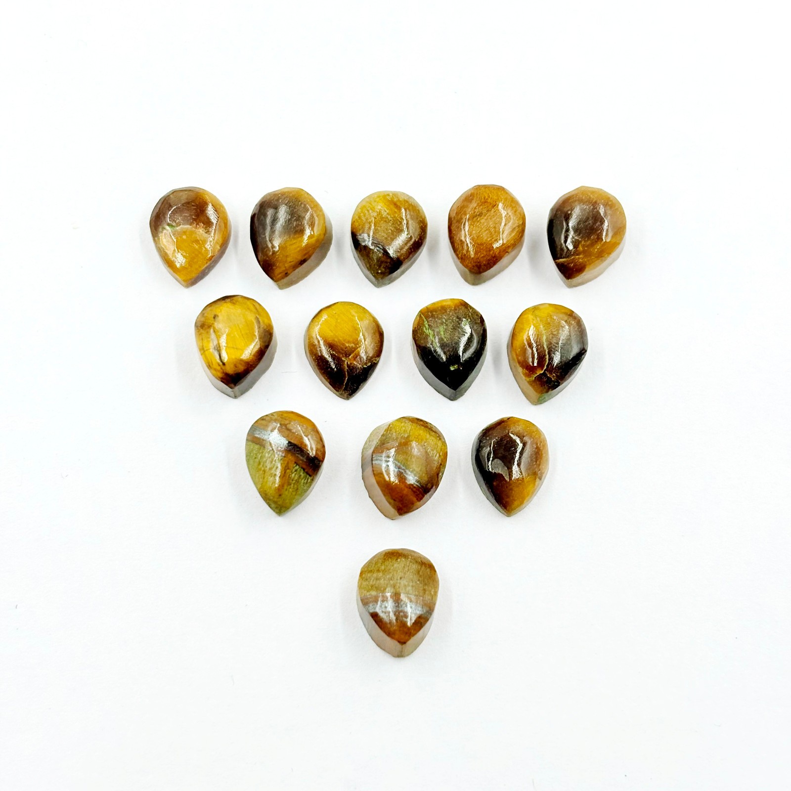 20 Pieces Natural Tiger’s Eye Polished Loose Gemstone -6x8mm-15x30mm Approx.