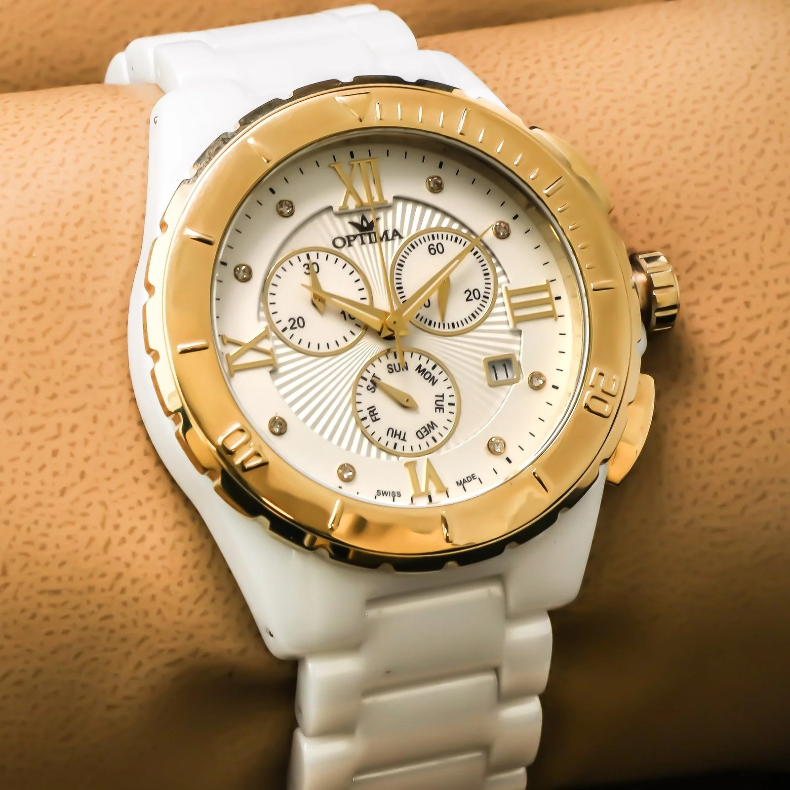 Optima – Swiss Chronograph – OSC318-WG-1 Swiss Chronograph 43 mm OSC318 50 m (5
