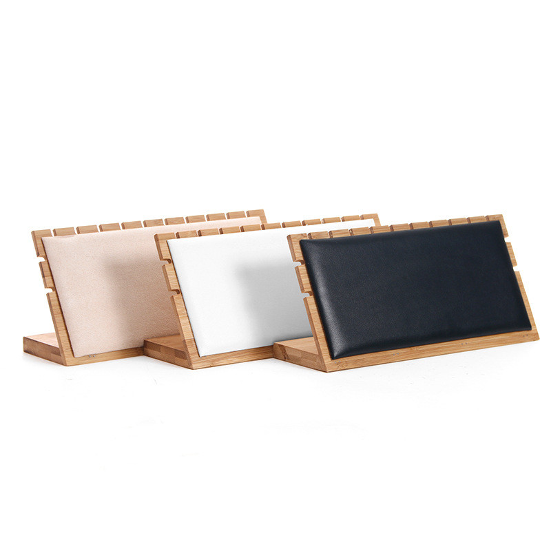 Bamboo Jewelry Pendant Necklace Display Holder Rack Organizer Storage Case