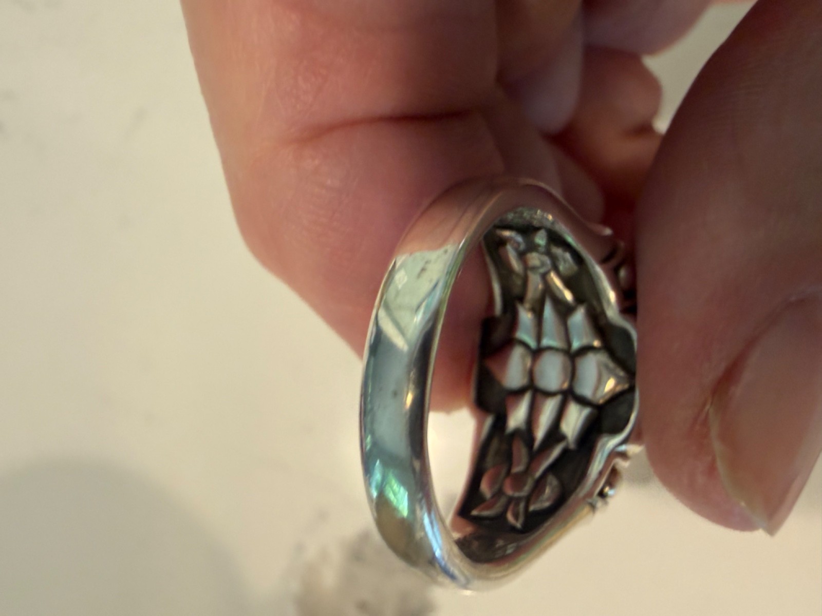Lagos Maya Faceted Onyx 925 Silver Ring Size 8.5 excellent condition