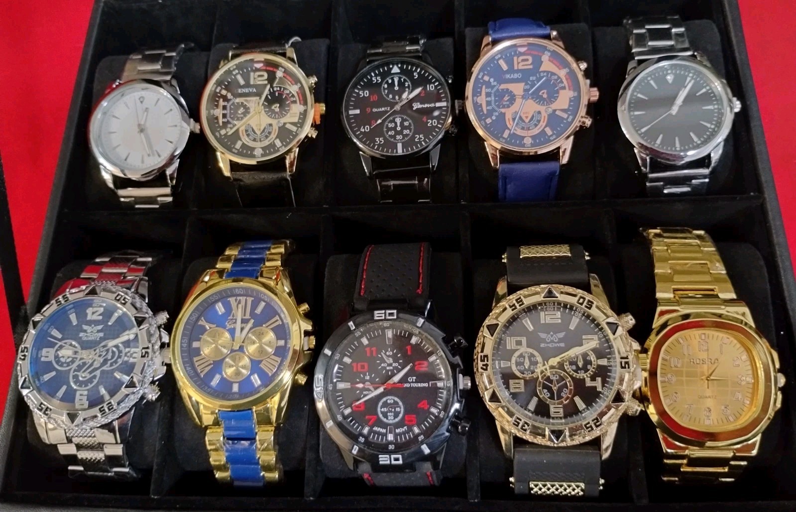 10 NEW Men’s Watches CLOSEOUT OVERSTOCK CLEARANCE DEAL Men Watch Lot IPHONE 32
