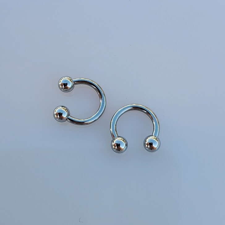 2 – 16g 6mm Septum Ring Circular Barbell Horseshoe Surgical Steel Tiny Small USA
