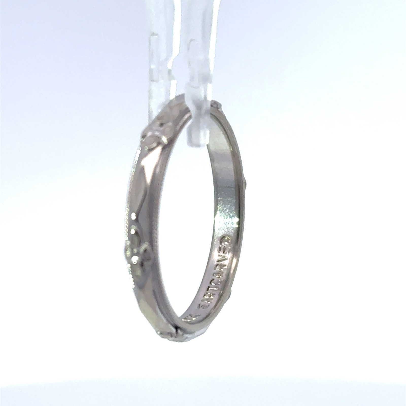 Artcarved 14k White Gold Vintage Wedding Band Size 6.5