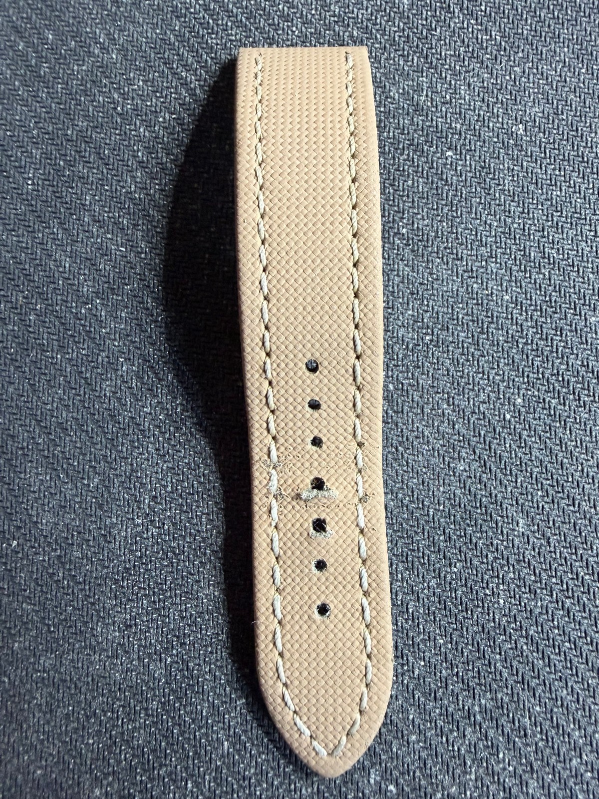 Breitling OEM 522X Beige military calfskin leather strap – 22 MM 22/20