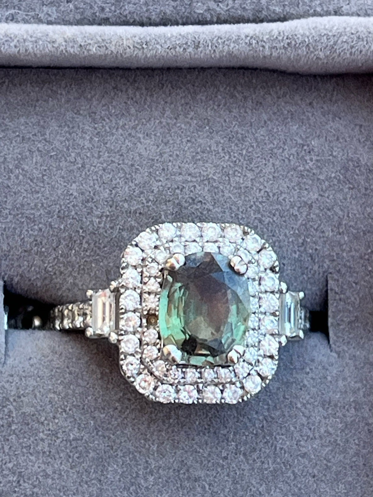 GIA Certified Natural Alexandrite Size7 Natural Diamond Wedding READ!