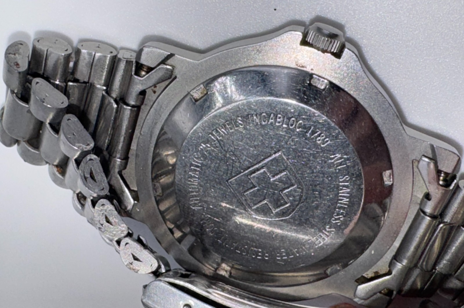 Swiss Army Automatic Men’s Watch Black Dial Vintage Stainless Steel 16cm Wrist