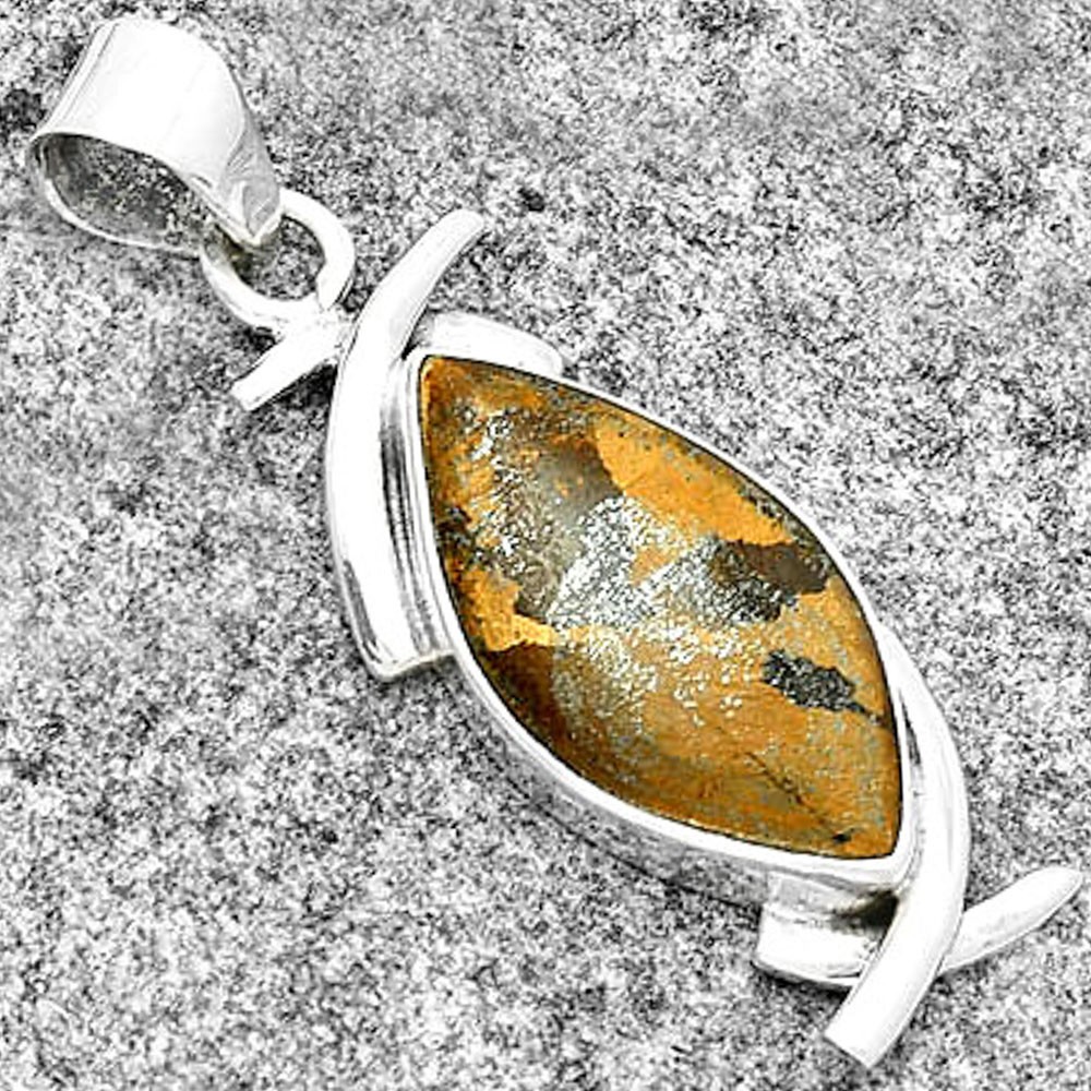 Natural Bronzite 925 Sterling Silver Pendant Jewelry P-1428